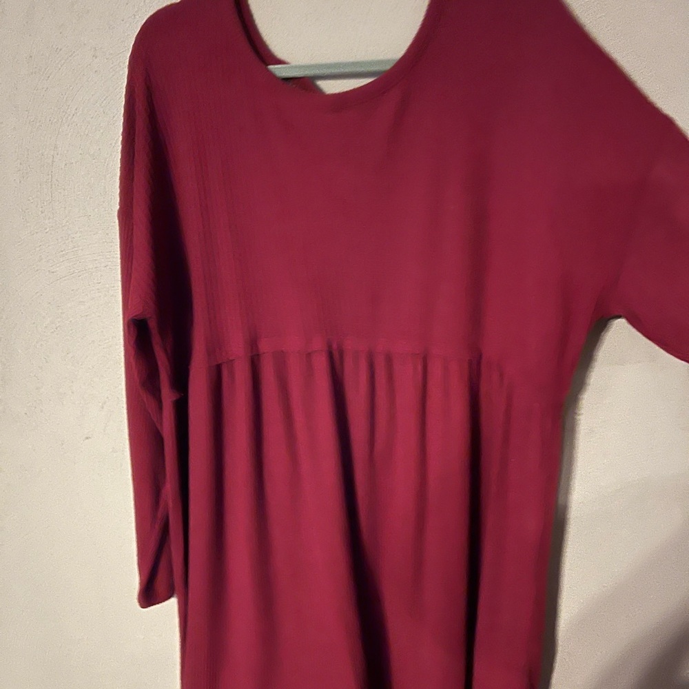 Red short baby doll dress